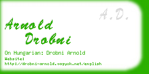 arnold drobni business card